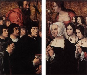 Haneton Triptych Wings Oil painting by Bernaert Van Orley
