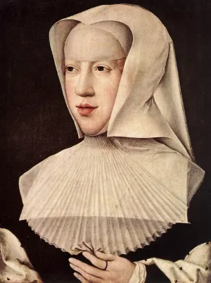 Portrait of Margareta van Oostenrijk by Bernaert Van Orley - Oil Painting Reproduction