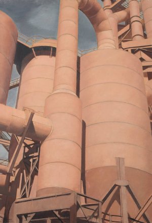 South Works Steel Mill in Chicago, Illinois by Bernard Boutet De Monvel Oil Painting