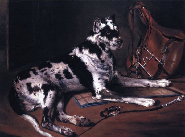 Recumbant Great Dane by Bernard De Gempt - Hand-Painted Oil Painting Reproduction