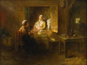 The newborn baby by Bernard De Hoog Oil Painting