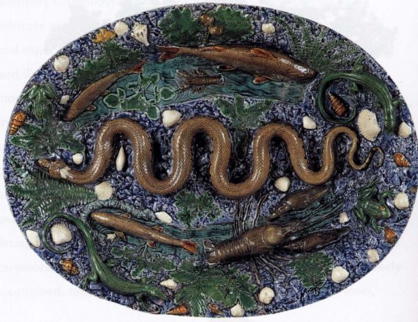 Main Product Photo of Oval Platter Painting by Bernard Palissy