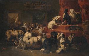 The Dog Request by Bernard Te Gempt Oil Painting