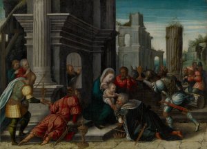 The Adoration of the Magi by Bernard Van Orley Oil Painting