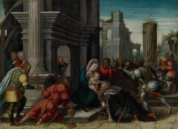 The Adoration of the Magi  by Bernard Van Orley - Hand-Painted Oil Painting Reproduction