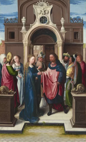 The Marriage of the Virgin by Bernard Van Orley Oil Painting
