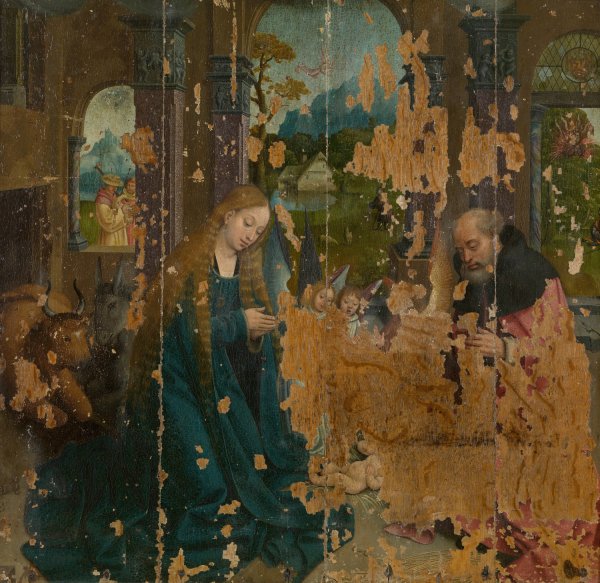The Nativity by Bernard Van Orley - Hand-Painted Oil Painting Reproduction