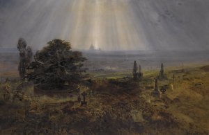 London From Highgate, St. Paul's Cathedral Beyond by Bernard Walter Evans Oil Painting