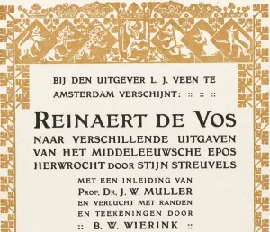 Advertentie voor Reinaert de Vos by Bernard Willem Wierink Oil Painting
