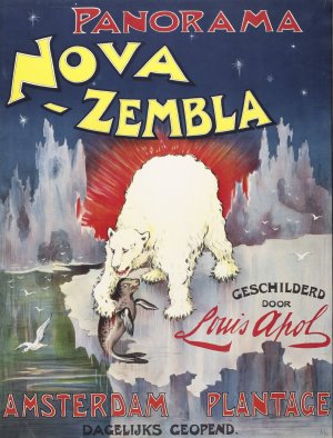Panorama Nova Zembla geschilderd door Louis Apol. Amsterdam Plantage by Bernard Willem Wierink Oil Painting