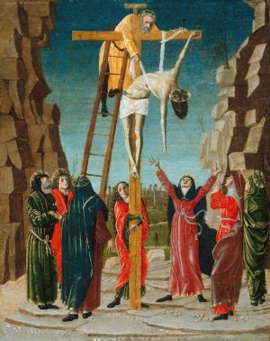 The Descent from the Cross by Bernardino Butinone Oil Painting