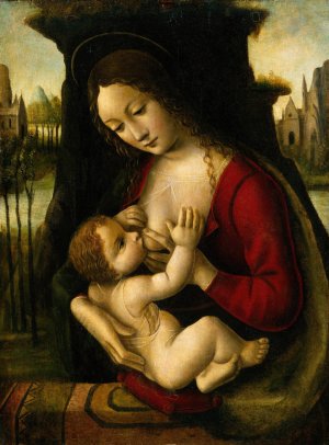 Madonna and Child by Bernardino Dei Conti Oil Painting