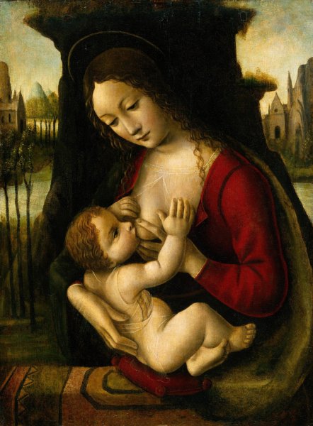 Madonna and Child by Bernardino Dei Conti - Hand-Painted Oil Painting Reproduction