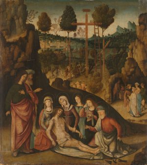 Lamentation of Christ by Bernardino Di Bosio Zaganelli Oil Painting