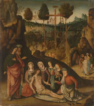 Lamentation of Christ by Bernardino Di Bosio Zaganelli Oil Painting
