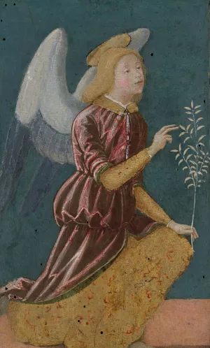 Annunciatory Angel Oil painting by Bernardino Fungai