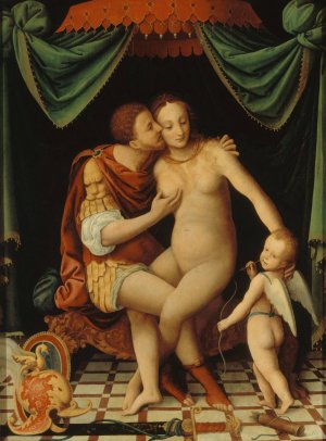 Mars et Venus by Bernardino Lanino Oil Painting