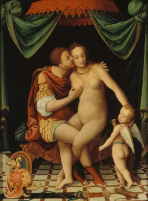 Mars et Venus by Bernardino Lanino Oil Painting