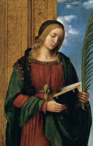 A Female Martyr by Bernardino Luini - Oil Painting Reproduction