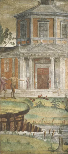 Cephalus and Pan at the Temple of Diana by Bernardino Luini Oil Painting