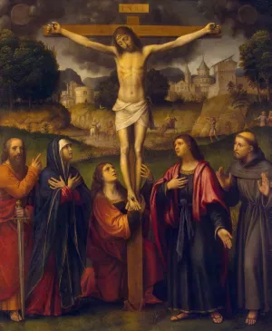 Crucifixion Oil painting by Bernardino Luini