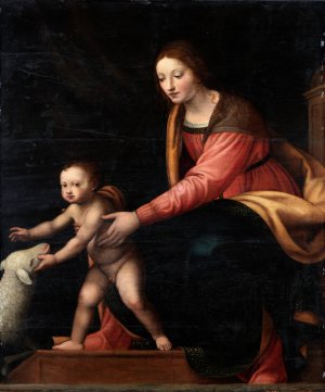 Madonna and Child by Bernardino Luini Oil Painting