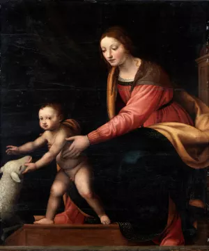 Madonna and Child by Bernardino Luini Oil Painting