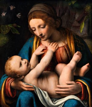 Madonna with the Christ Child by Bernardino Luini Oil Painting