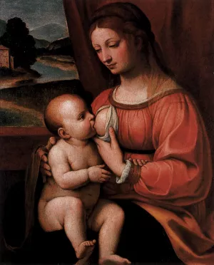 Nursing Madonna by Bernardino Luini Oil Painting