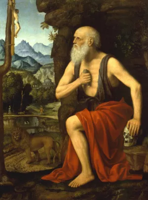 Saint Jerome in Penitence Oil painting by Bernardino Luini