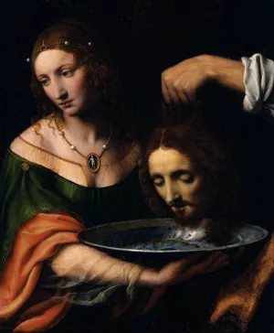 Salome with the Head of St John the Baptist by Bernardino Luini Oil Painting