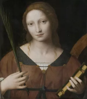 St Catherine of Alexandria Oil painting by Bernardino Luini