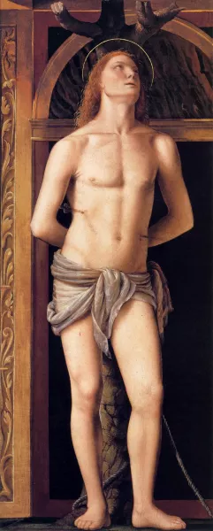 St Sebastian by Bernardino Luini Oil Painting