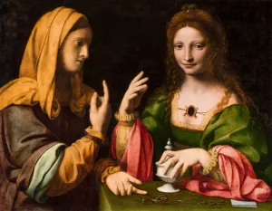 The Conversion of the Magdalen by Bernardino Luini Oil Painting