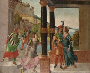 Brutus and Porcia by Bernardino Orsi Da Collecchio Oil Painting