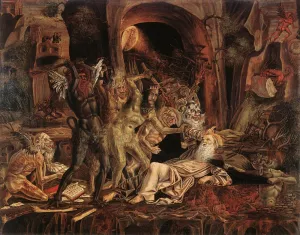 Temptations of St Anthony by Bernardino Parenzano Oil Painting