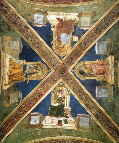 Main Product Photo of Four Enthroned Sibyls Painting by Bernardino Pinturicchio