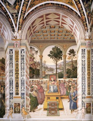 No. 2: Enea Piccolomini as an Ambassador to the Court of James I of Scotland by Bernardino Pinturicchio Oil Painting