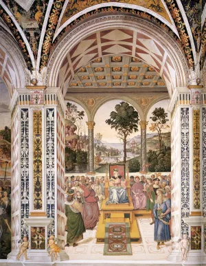 No. 2: Enea Piccolomini as an Ambassador to the Court of James I of Scotland by Bernardino Pinturicchio - Oil Painting Reproduction