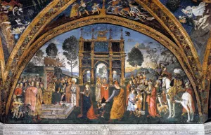 St Catherine's Disputation by Bernardino Pinturicchio - Oil Painting Reproduction