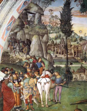 The Adoration of the Shepherds Detail by Bernardino Pinturicchio - Oil Painting Reproduction