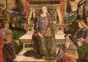The Arithmetic Lower Centre View painting by Bernardino Pinturicchio