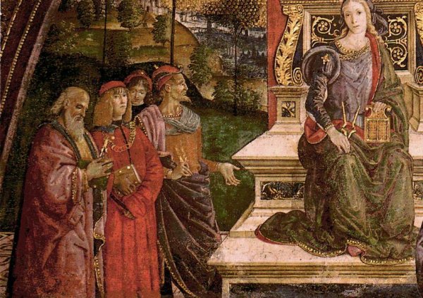 Main Product Photo of The Arithmetic Lower Left View Painting by Bernardino Pinturicchio