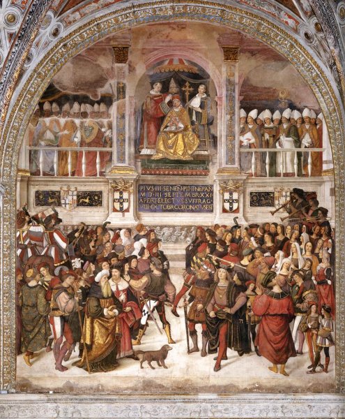 Main Product Photo of The Coronation of Pope Pius III Painting by Bernardino Pinturicchio