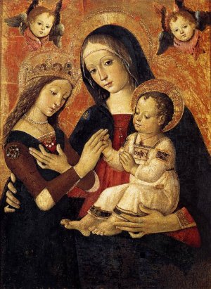 The Mystical Marriage of St Catherine Oil painting by Bernardino Pinturicchio