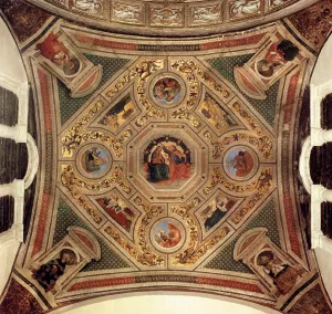 Vault Decoration by Bernardino Pinturicchio - Oil Painting Reproduction