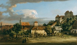 Pirn; The Obertor from the South by Bernardo Bellotto Oil Painting
