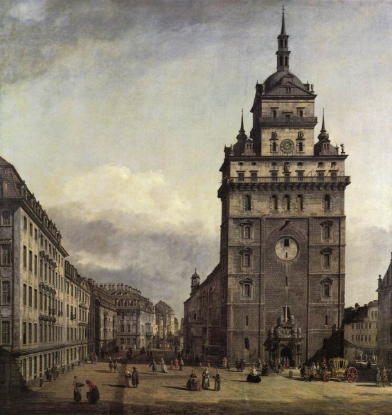 Main Product Photo of The Kreuzkirche in Dresden Painting by Bernardo Bellotto