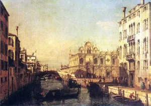 The Scuola of San Marco by Bernardo Bellotto Oil Painting