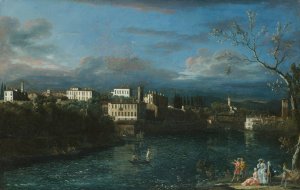 Vaprio d'Adda by Bernardo Bellotto Oil Painting